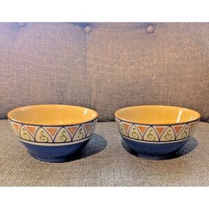 Set of 2 Pfaltzgraff Stoneware Villa Della Luna Everything Bowls Soup Cereal